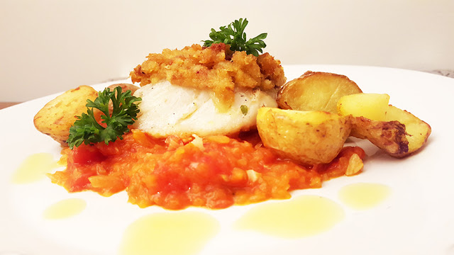 bacalhau com alheira e broa