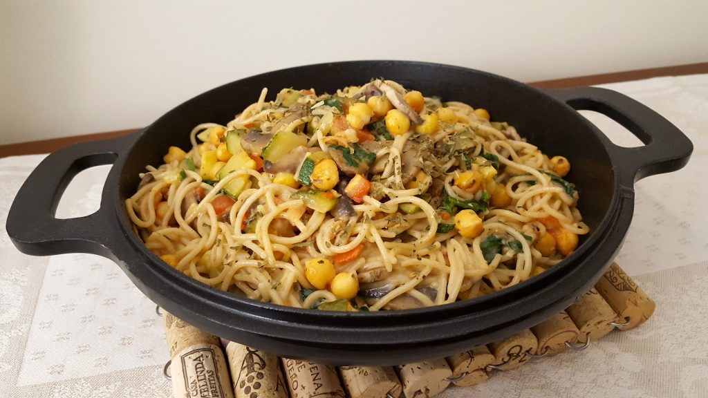 massa integral com legumes