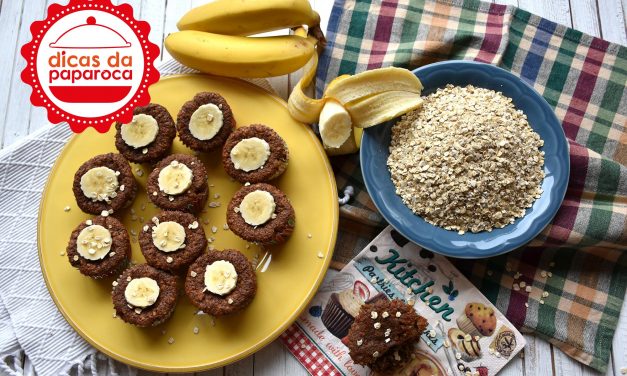 Muffins de banana e aveia