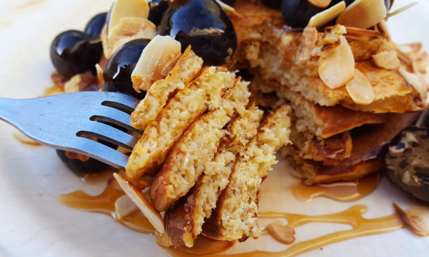 Panquecas de banana e aveia