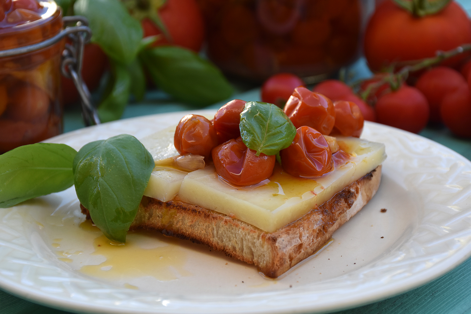 bruschetta de tomate confit
