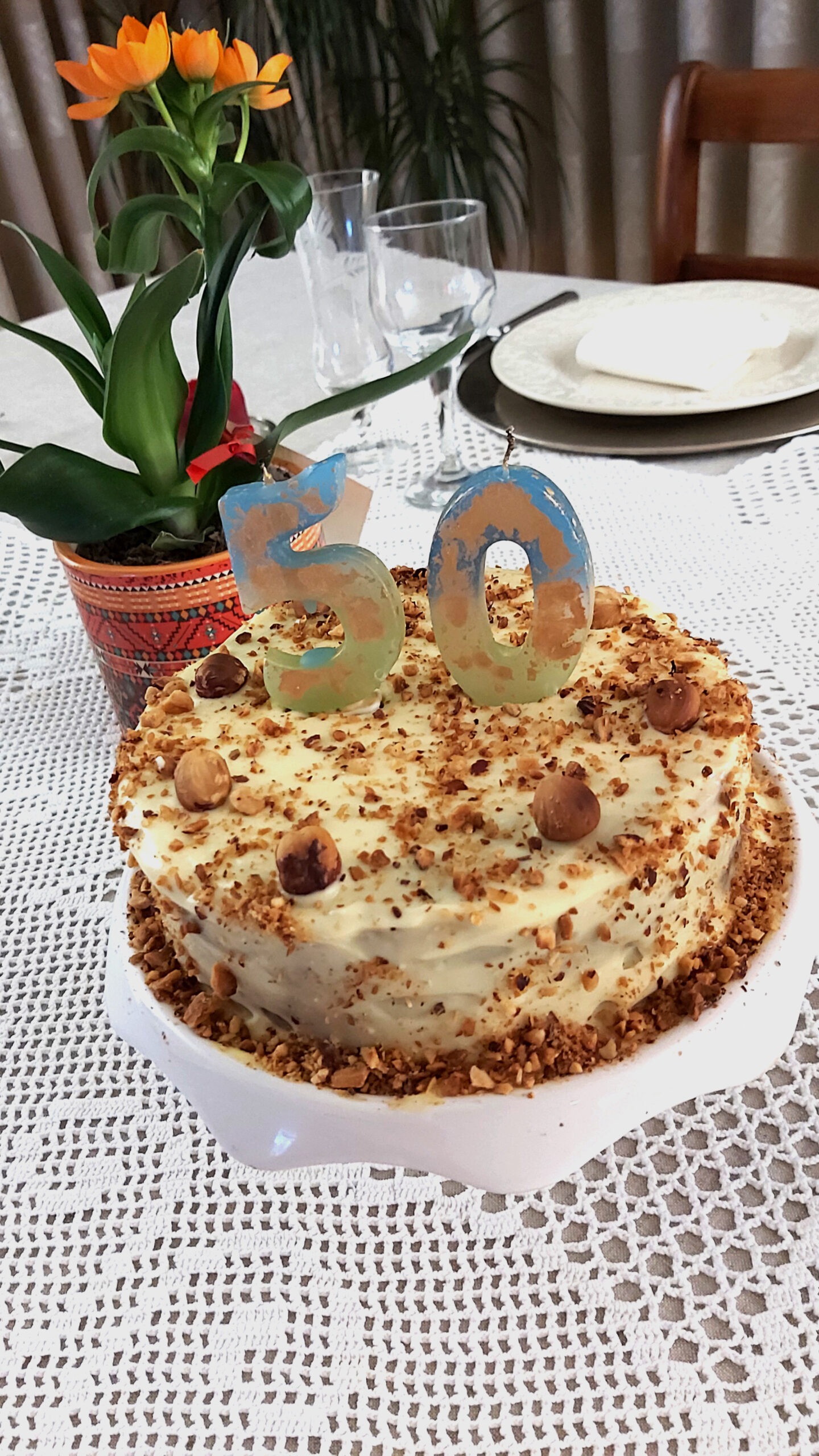 bolo de avelã com creme de pasteleiro